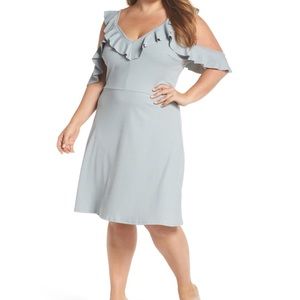 Lost‎ Ink Cold Shoulder Ruffle Dress